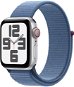 Apple Watch SE Cellular 40mm Aluminiumgehäuse Silber mit Sport Loop Winterblau - Smartwatch