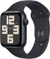 Apple Watch SE 44mm Temně inkoustový hliník s temně inkoustovým sportovním řemínkem - S/M - Chytré hodinky