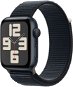 Apple Watch SE 44 mm Tmavo atramentový hliník s tmavo atramentovým prevliekacím športovým remienkom - Smart hodinky