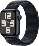 Apple Watch SE 44mm Temně inkoustový hliník s temně inkoustovým provlékacím sportovním řemínkem - Chytré hodinky