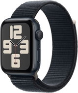 Apple Watch SE 44mm Temně inkoustový hliník s temně inkoustovým provlékacím sportovním řemínkem (kat - Smart Watch