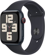 Apple Watch SE Cellular 44mm - éjfekete alumínium tok, éjfekete sport szíj, M/L - Okosóra