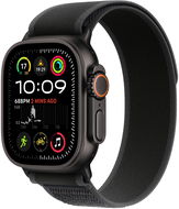 Apple Watch Ultra 2 49 mm Čierny titán s čiernym trailovým ťahom – S/M - Smart hodinky