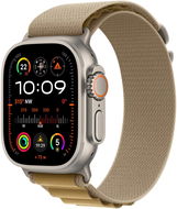 Apple Watch Ultra 2 49mm Přírodní titan s žlutohnědým alpským tahem - Large - Chytré hodinky