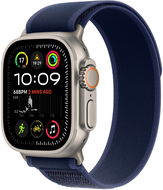 Apple Watch Ultra 2 49mm Přírodní titan s modrým trailovým tahem - M/L - Chytré hodinky