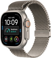Apple Watch Ultra 4 49mm přírodní titan s přírodním titanovým milánským tahem - M - Chytré hodinky