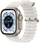 Apple Watch Ultra 49 mm titánové puzdro s bielym oceánskym remienkom - Smart hodinky