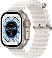 Apple Watch Ultra 49mm titanium case with white ocean strap - Smart Watch