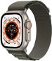 Apple Watch Ultra 49mm Titanium Case with Green Alpine Tension - Large - Smart Watch