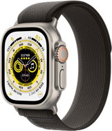 Apple Watch Ultra 49mm Titangehäuse mit Trail Loop Schwarz/Grau - M/L - Smartwatch