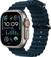 Okosóra Apple Watch Ultra 2 49 mm - titántok, kék óceán szíj - Chytré hodinky