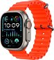 Smartwatch Apple Watch Ultra 2 49mm Titan-Gehäuse mit orangefarbenem Ocean Armband - Chytré hodinky