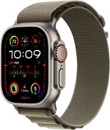 Chytré hodinky Apple Watch Ultra 2 49mm titanové pouzdro s olivovým alpským tahem - Medium - Chytré hodinky