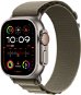 Apple Watch Ultra 2  49 mm titánové puzdro s olivovým alpským ťahom – Large - Smart hodinky