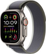Apple Watch Ultra 2 49mm Titan-Gehäuse mit grün-grauem Trail Loop - S/M - Smartwatch