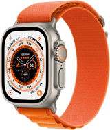 Apple Watch Ultra 49mm Titanium Case with Orange Alpine Tension - Small - Smart Watch