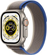 Apple Watch Ultra 49mm - titán tok, kék - szürke terep szíj, S / M - Okosóra