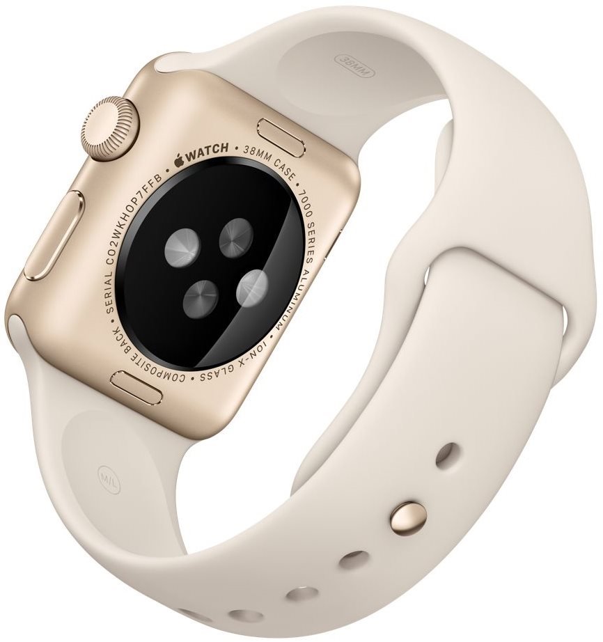 Apple Watch Sport 38mm Gold Aluminium Case with Antiquewhite Band