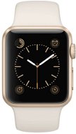 Apple Watch Sport 38 mm Aluminium Gold mit altweißem Armband - Smartwatch