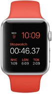 Apple Watch Sport 42 mm Silber Aluminium mit Armband Orange - Smartwatch