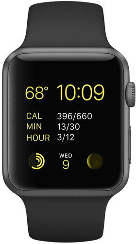 Apple Watch Sport 42 mm Space Grey Aluminium Black - Smart Watch - Main image