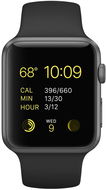 Apple Watch Sport 42mm Space Grey aluminium with a black band - Smart Watch