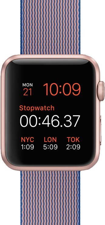 Apple Watch Sport 42mm Rose gold aluminium with royal blue band