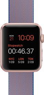 Apple Watch Sport 42mm Rose gold aluminium with royal blue band made of woven nylon - Smart Watch