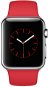 Apple Watch 38 mm Ušlachtilá oceľ s červeným remienkom - Smart hodinky
