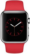 Apple Watch 38 mm Ušlachtilá oceľ s červeným remienkom - Smart hodinky