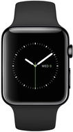 Apple Watch 42 mm Edelstahl Space Schwarz mit schwarzem Armband - Smartwatch