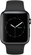 Apple Watch 42mm Stainless Steel Space Black with a black band - Smart Watch