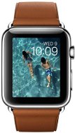 Apple Watch 42mm Edelstahlgehäuse mit klassischem Lederamband Sattelbraun - Smartwatch