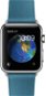 Apple Watch 42 mm Edelstahl mit klassischem Lederarmband Marine-Blau - Smartwatch