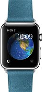 Apple Watch Okosóra 42 mm-es rozsdamentes acéltok,zafírkék bőrszíjjal, klasszikus csattal - Okosóra