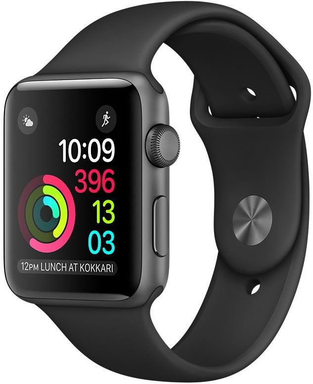 Apple Watch Series 1 38mm Space Grey Aluminium Case with Black