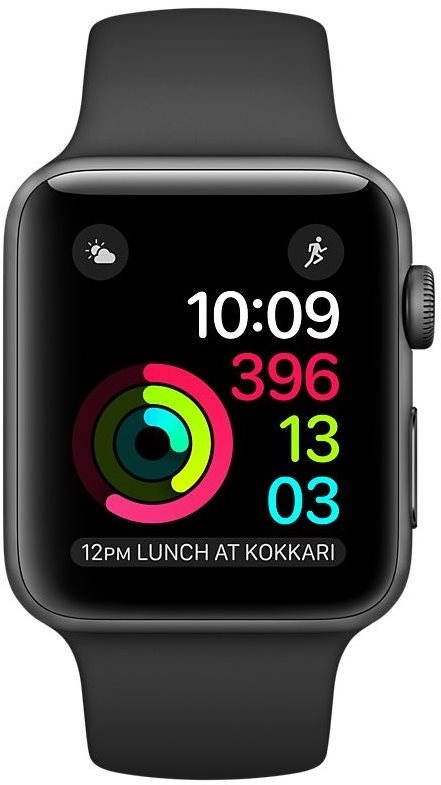 Apple Watch Series 1 38mm Space Grey Aluminium Case with Black