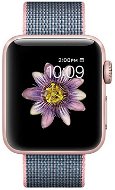 Apple Watch Series 2 - 38 mm-es rozéarany alumínium tokkal halvány rózsaszín / sötétkék szőtt óraszíjjal - Okosóra