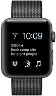 Apple Watch Series 2 38mm Aluminiumgehäuse Space Grau, Armband aus gewebten Nylon schwarz - Smartwatch