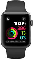 Apple Watch Series 2 38 mm Aluminiumgehäuse, Space Grau, Sportarmband schwarz - Smartwatch