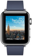 Apple Watch Series 2 38 mm Nerez oceľ s polnočne modrým remienkom s modernou prackou - veľkým - Smart hodinky