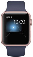 Apple Watch Series 2 42 mm Ružovo zlatý hliník s polnočne modrým športovým remienkom - Smart hodinky