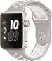 Apple Watch Series 2 Nike+ 38mm Ezüst alumíniumtokkal és platinafehér Nike sportszíjjal - Okosóra