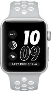 Apple Watch Series 2 Nike+ 42 mm Strieborný hliník s matnestrieborným/bielym športovým remienkom Nike - Smart hodinky