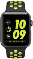 Apple Watch Nike+ 42 mm-es asztroszürke alumíniumtok, fekete-neonzöld Nike sportszíj - Okosóra