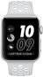 Apple Watch Series 2 Nike+ 42 mm-es ezüst alumíniumtok, platinaszín–fehér Nike sportszíj - Okosóra
