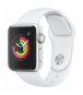 Apple Watch Series 3 38 mm GPS Strieborný hliník s bielym športovým remienkom - Smart hodinky