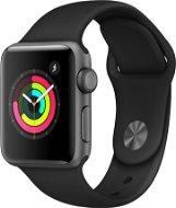 Apple Watch Series 3 38mm GPS Space gray aluminum with black sports strap - Smart Watch