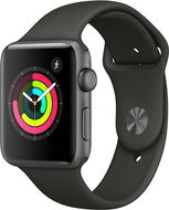 Apple Watch Series 3 GPS 42mm Space Gray Aluminum Case with Gray Sport Band - Smart Watch