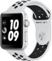 Apple Watch Series 3 Nike+ 42 mm GPS Strieborný hliník s platinovým/sivým športovým remienkom Nike - Smart hodinky